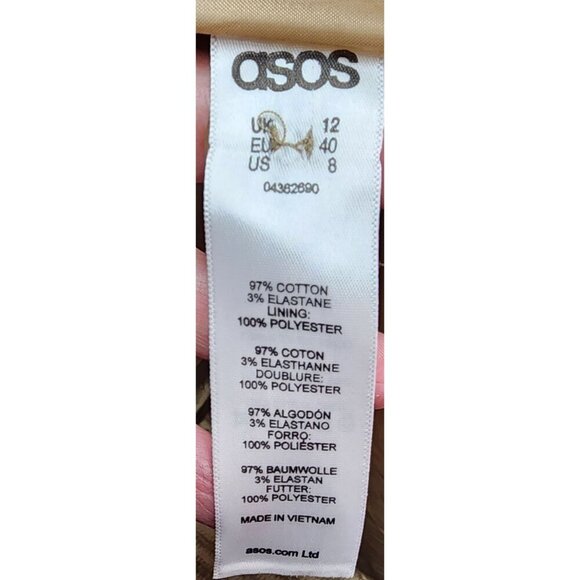 ASOS Beige Trench Coat With Belted Waist & Double-Breasted Button Closure - Picture 7 of 13